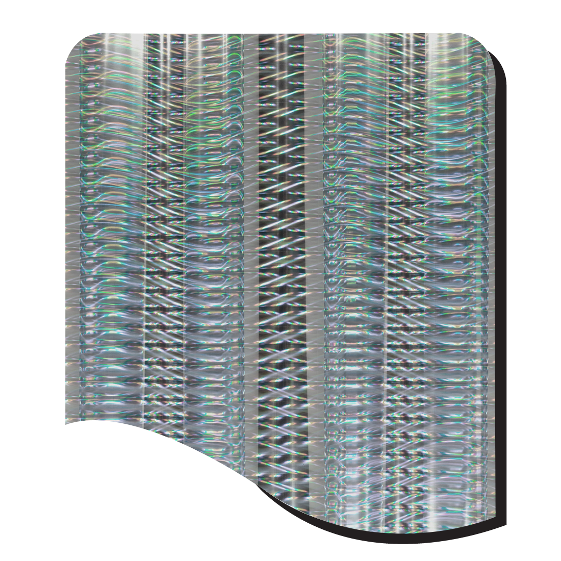 4010-SILVER MINI PILLARS HOLOGRAPHIC