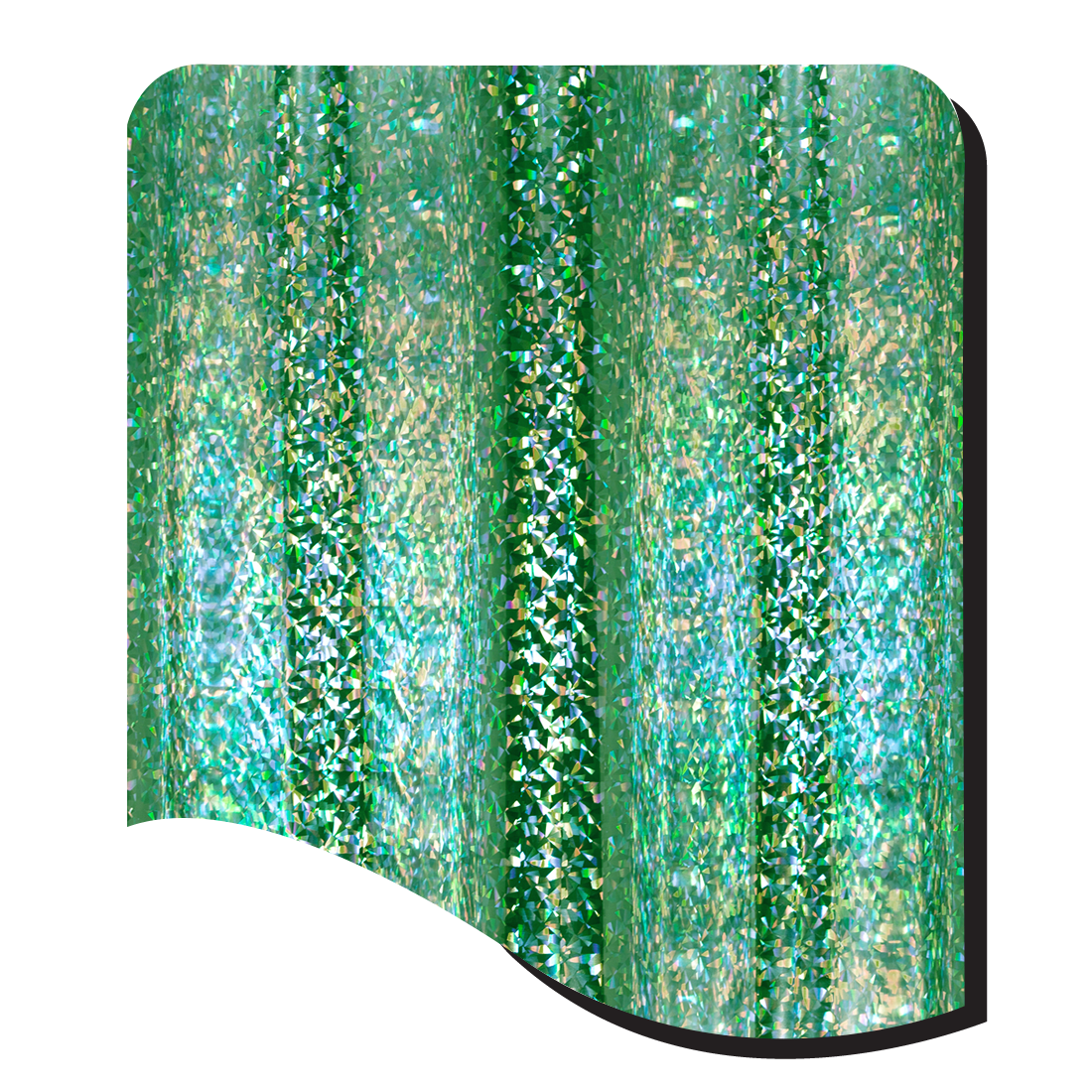 5230-GREEN CRACKED ICE HOLOGRAPHIC