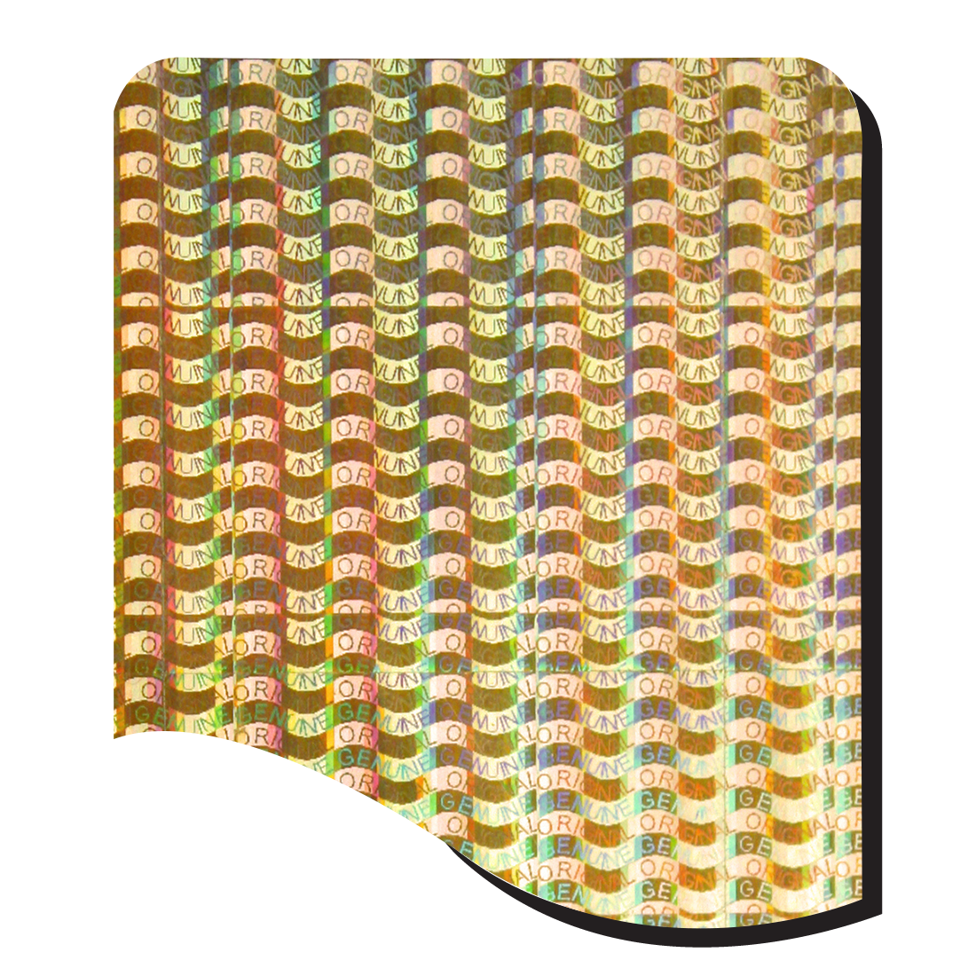 1001-97-GOLD WAVY ORIG/GENUINE SECURITY HOLO