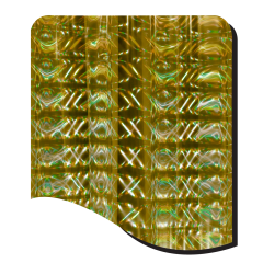 HX4197-GOLD PILLARS OF LIGHT HOLOGRAPHIC